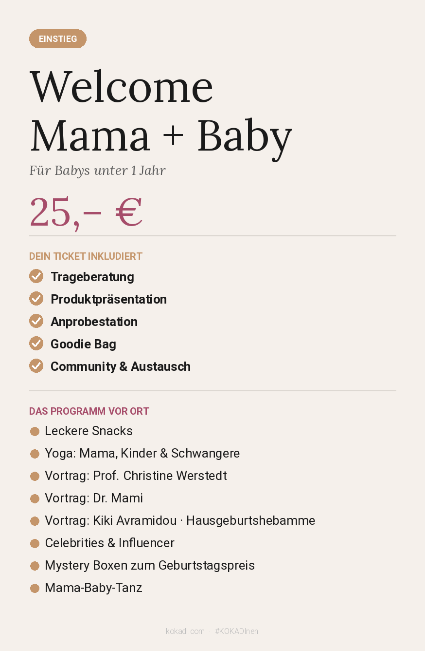 KOKADInen Welcome Mama + Baby (sotto 1 anno)