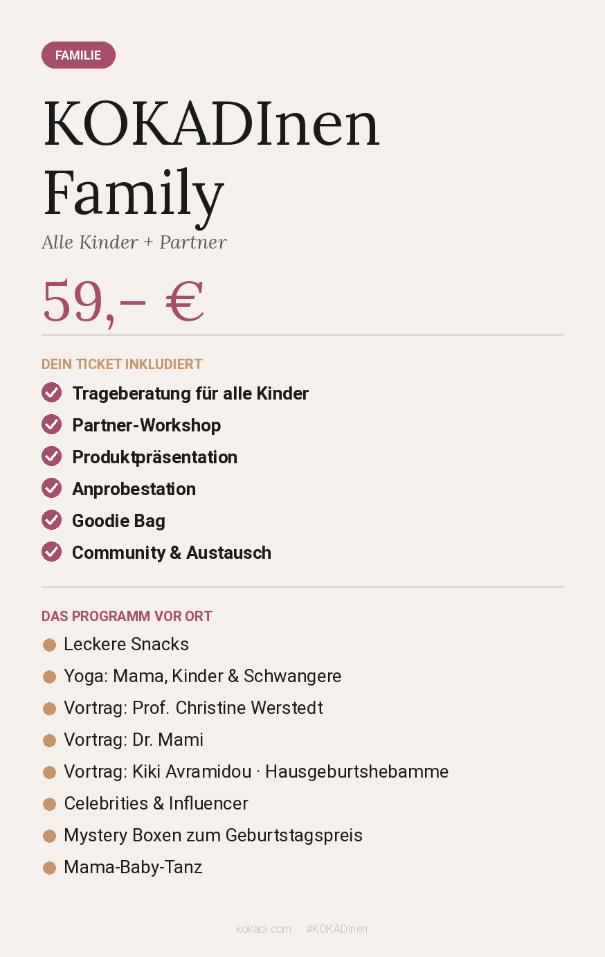 KOKADInen Family (tutti i propri figli + partner)