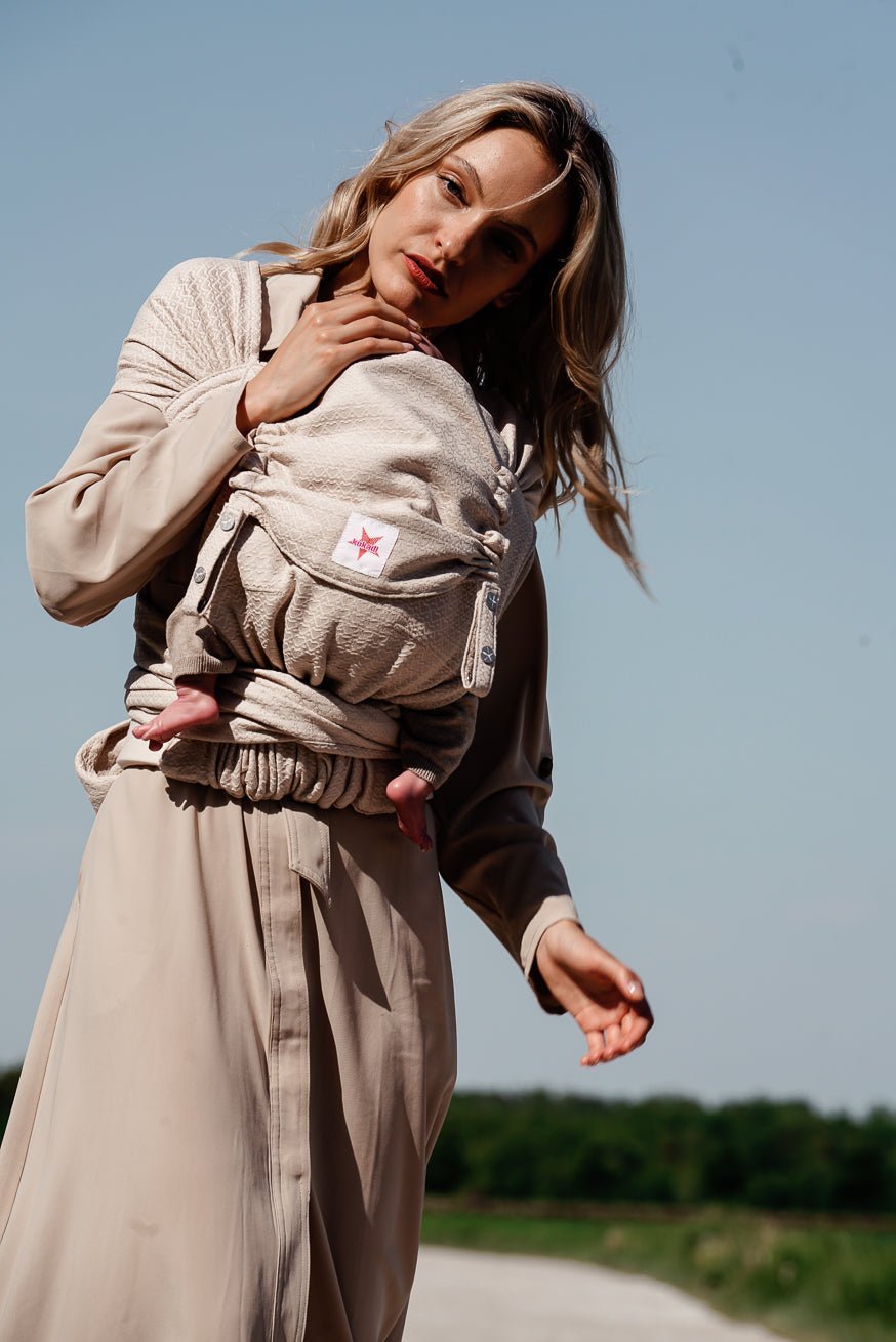 KOKADI Porte-Bébé WrapStar crème coeur à cœur